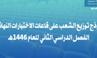 نموذج توزيع الشعب على قاعات الاختبارات النهائية - الفصل الدراسي الثاني للعام 1446هـ